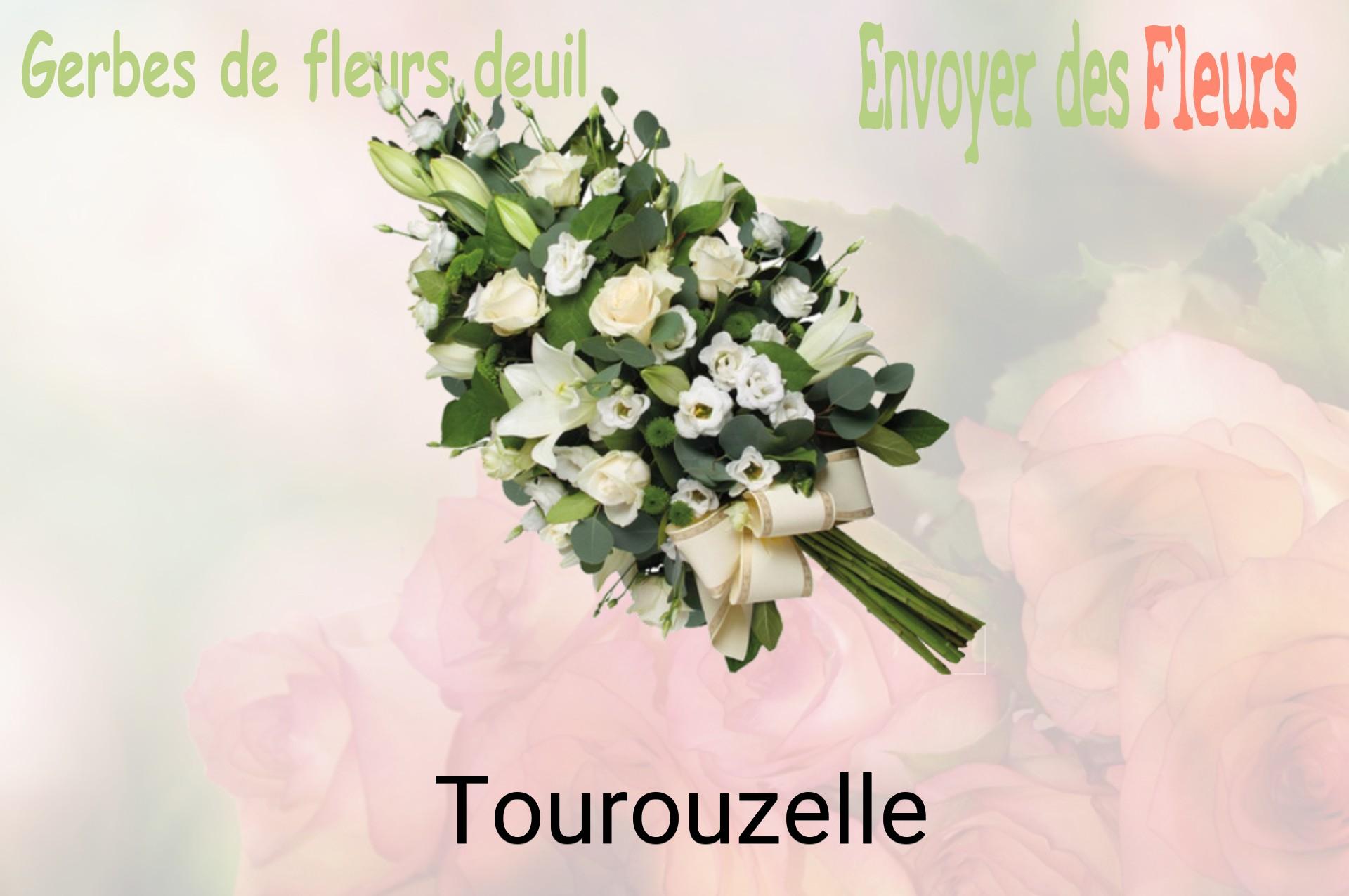 Gerbe de fleurs de deuil livrée à Tourouzelle